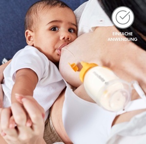 Set de hranire la san Medela SNS 2026, 150 ml, cu sistem avansat de ventilatie - Img 3