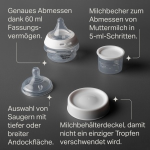 Set de inceput Tommee Tippee Natural Start cu sticla de 60 ml si 2 suzete - Img 4