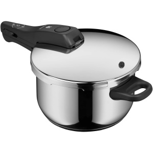 Set de inductie pentru oala sub presiune WMF Perfect One Pot 2 bucati, oala sub presiune 4.5l + 3l, semnal mare de gatit, 2 setari de caldura, maner capac detasabil, potrivit pentru toate tipurile de aragaz, otel inoxidabil - Img 4