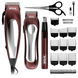 Set de ingrijire Wahl Home Pro Combo 3in1, cu masina de tuns, trimmer si accesorii
