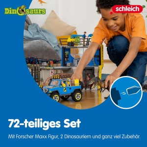 Set de joaca cu dinozauri Schleich - Statia de Cercetare 41462, 72 piese - Img 3
