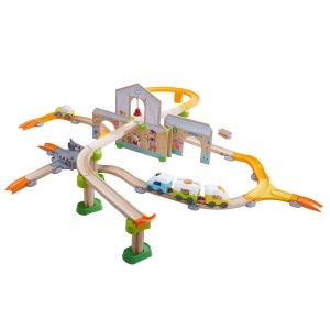 Set de joaca HABA Kullerbu 306745 Gara 59 piese pentru copii 2 ani - Img 3