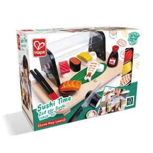 Set de joaca Hape Sushi pentru copii accesorii bucatarie 6 rulouri joc de rol - Img 8