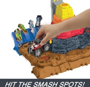Set de Joaca Hot Wheels Monster Trucks Arena Smashers Bone Shaker, 164, 3 Masini - Img 5