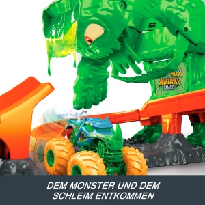 Set de Joaca Hot Wheels Monster Trucks Mutant Rhinomite cu 113g de Slime Verde - Img 5