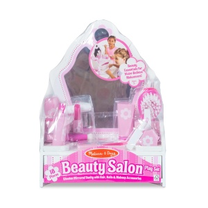 Set de joaca Melissa Doug - Salon de infrumusetare din lemn, 18 piese, cu oglinda si accesorii - Img 3