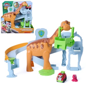 Set de Joaca Paw Patrol - Lift Race Dino, 25 cm, cu Marshall si Rhabarber
