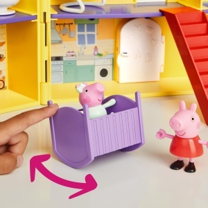 Set de joaca Peppa Pig - Casa mare de 80 cm cu 3 figurine si 11 accesorii - Img 8