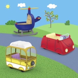 Set de Joaca Peppa Pig F94235L1 cu 3 Vehicule si 5 Figurine pentru Copii - Img 8