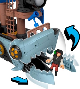 Set de Joaca Pirat cu Barcuta Imaginext, 2 Figurine, Activitati Interactive - Img 6