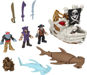 Set de Joaca Pirat Imaginext Billy Bones cu 3 Figurine si Accesorii