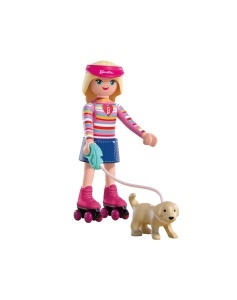 Set de joaca PLAYMOBIL Barbie Malibu cu papusa si catelus, role si sneakers