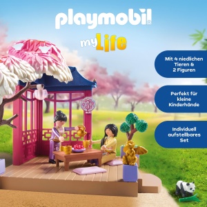 Set de Joaca PLAYMOBIL - Gradina Asiatica cu Pandas, pentru copii de la 4 ani - Img 4