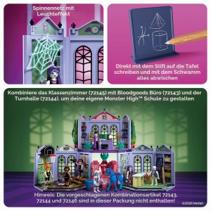 Set de Joaca PLAYMOBIL Monster High - Clasa cu Tabel, 2 Figurine si Detalii Stralucitoare - Img 4