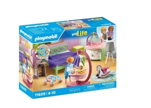 Set de joaca PLAYMOBIL MyLife 71609 - Dormitor cu spatiu pentru bebelusi, 50 piese - Img 2