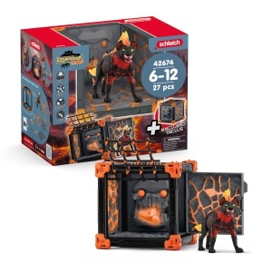 Set de Joaca Schleich ELDRADOR - Battle Cave Lavahyane, 27 Piese, Aventuri cu Lava
