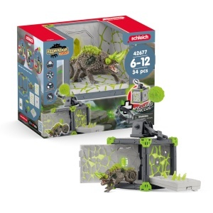 Set de Joaca Schleich ELDRADOR Battle Cave Steinchamaleon 34 Piese