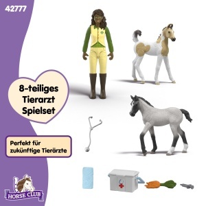 Set de Joaca Schleich Horse Club - Kit de Prim Ajutor Sarah, 8 Piese, pentru Copii de la 5 Ani - Img 5