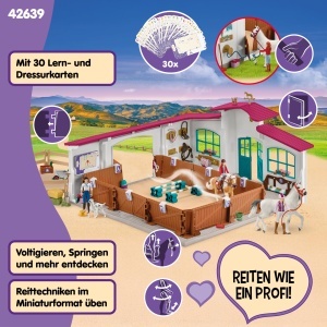 Set de Joaca Schleich Horse Club - Reithalle Peppertree 42639, 179 Piese, pentru Copii de la 5 Ani - Img 5
