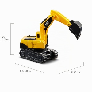 Set de Joc cu Masini de Constructie CAT - 3 Vehicule Metalice, Dura, Galben - Img 7