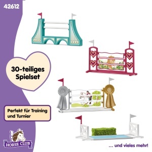 Set de joc Schleich Horse Club - 30 piese, accesorii pentru obstacole, pentru copii de la 5 ani - Img 6