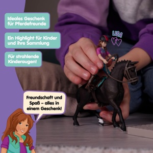 Set de joc Schleich Horse Club Lisa si Storm, 10 piese, pentru copii de la 5 ani - Img 7