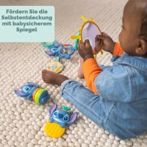 Set de Jucarii pentru Bebei Bright Starts Disney Baby Stitch Tropical Treasures, 4 Piese, Multisenzorial - Img 6