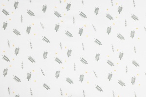 Set de lenjerie de pat Chicco din fibra de bambus, 2 piese, 50x83 cm, design frunze si melci - Img 3