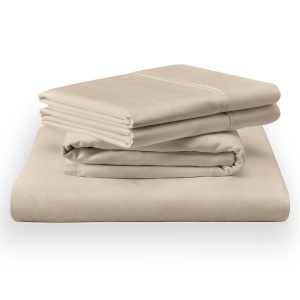 Set de lenjerie de pat din bumbac TEMPUR, Sandstein, Split King Size