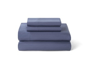 Set de lenjerie de pat Todocama 4 piese, 90x190200 cm, gri-albastru - Img 2