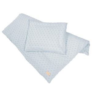 Set de lenjerie pentru patut Babybettwasche Lil Planet, 80 x 80 cm, Bio Bumbac, Hellblau - Img 2