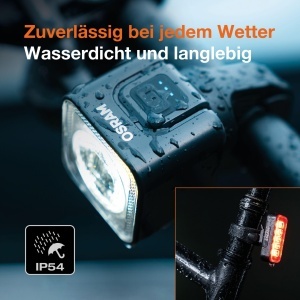 Set de Luminile pentru Bicicleta OSRAM LEDsBIKE COMPACT 50, 50 Lux, Reincarcabil - Img 3