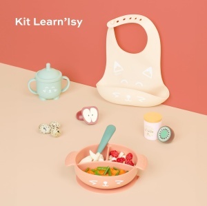 Set de masa pentru bebelusi Babymoov LearnISY 4 piese silicon model Catel - Img 2