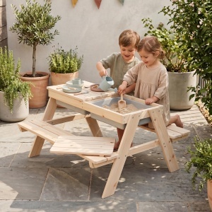 Set de mobilier pentru copii roba PLAY for 4 - 2 banci, masa, lemn masiv, exterior - Img 5