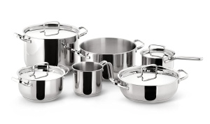 Set de Oale Lagostina Sfiziosa din Otel Inoxidabil 1810, 10 Piese, 3-Layer Lagoseal-Plus