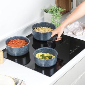 Set de Oale Russell Hobbs Smart Clip, 3 piese, Antiaderente, 161820 cm, Culoare Nocturn - Img 4