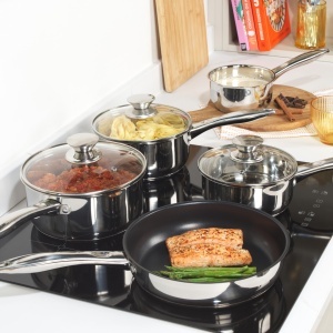 Set de oale si tigai Russell Hobbs 5 piese, inox antiaderent, pentru toate tipurile de plite - Img 6
