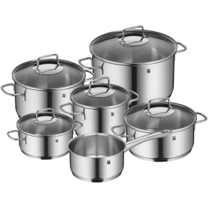 Set de Oale WMF Astoria 6 piese, Cromargan inox, inductie, cu capac din sticla