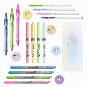Set de Papetarie BIC Pastel Dream 16 Piese, Culoare Pastel, Design Floral - Img 4