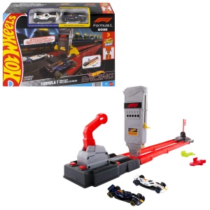 Set de pista Hot Wheels Racing F1 cu masini de curse Oracle Red Bull Racing si Visa Cash App, 164