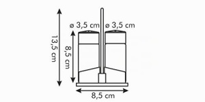 Set de Sare si Piper Tescoma CLUB din Otel Inoxidabil si Sticla, 13.5cm - Img 2
