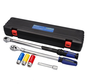 Set de Schimbare Roti Goodyear, 6 piese, Cheie cu Cuplu, Cutie de Depozitare
