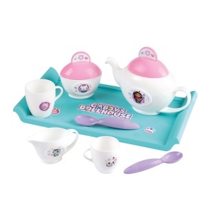 Set de Servire pentru Ceai Gabbys Dollhouse Smoby - 8 Piese, Plastic, pentru Copii de la 3 Ani