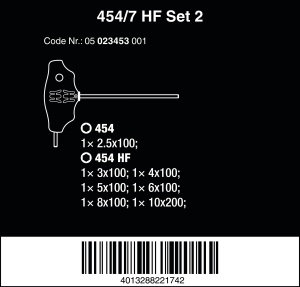Set de surubelnite cu maner lateral Wera 4547 HF, 7 piese, negru - Img 2