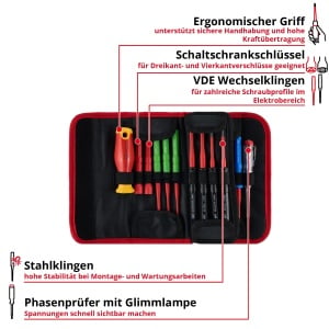 Set de surubelnite Einhell VDE 20 piese, cu maner ergonomic - Img 2