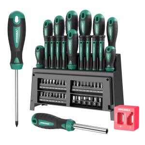 Set de surubelnite magnetice HYCHIKA, 51 piese, din otel CR-V, cu maner ergonomic