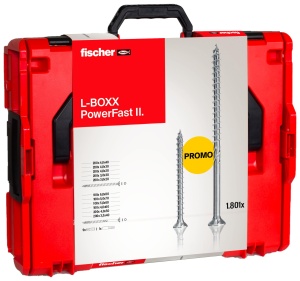 Set de suruburi fischer L-Boxx PowerFast II, 1801 piese, cu cap senk, TX - Img 2