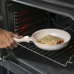 Set de tigai antiaderente InnovaGoods, 5 piese, cu maner detasabil, bej - Img 6