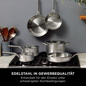 Set de tigai din inox Ninja EverClad, 24 cm si 28 cm, inductie, 10 ani garantie - Img 6