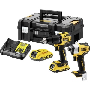 Set de unelte DEWALT DCK2062D2T-QW, 18V, 2Ah, cu 2 acumulatori si incarcator rapid